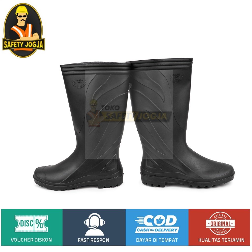 SEPATU BOOTS KARET PVC ANTI AIR BANJIR ANTI SLIP SHOGUN