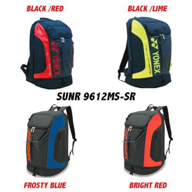Tas Badminton Yonex Backpack Ransel SUNR  9612MS Original  100%