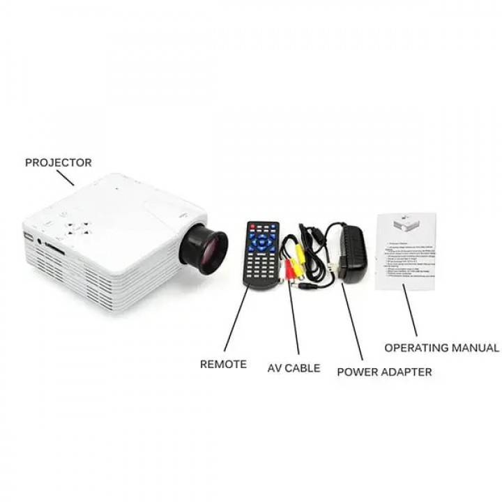 H100 - MIni LED Projector 100 Lumens - Proyektor LED Portabel