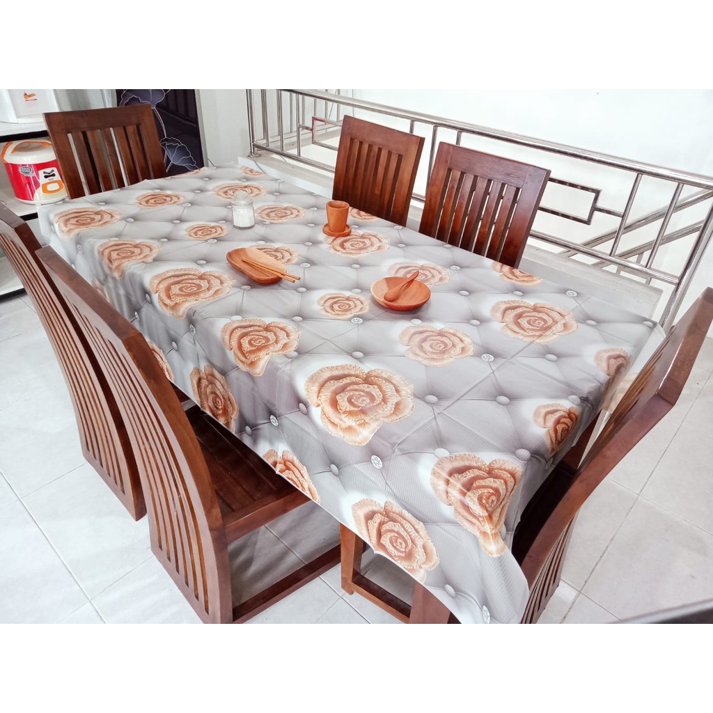 TAPLAK MEJA MAKAN ANTI AIR JUMBO WATERPROOF UKURAN ±137x183 CM ANEKA MOTIF