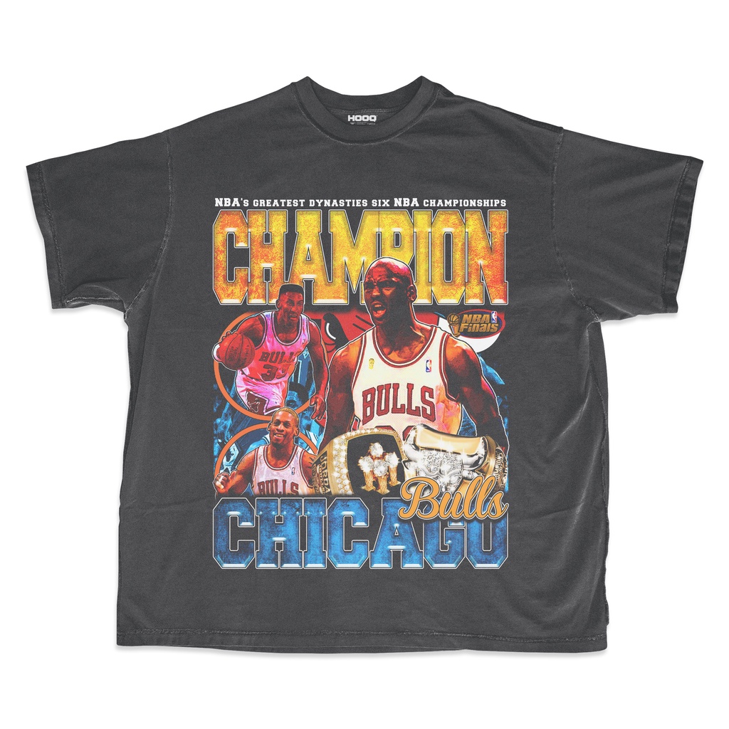 Kaos Vintage Chicago Bulls Oversize - Baju Chicago Bulls Vintage Champs