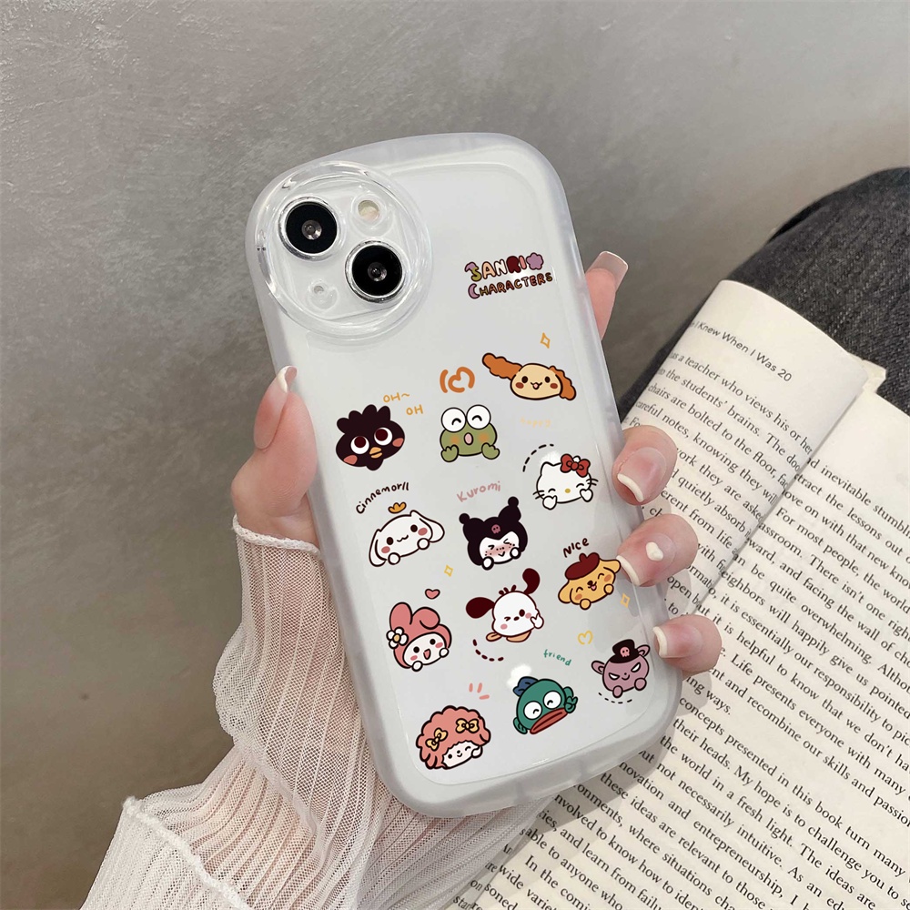 Case Sanrio Lucu OPPO A17 A57 2022 A77S A16 A16K A16E A15 A15S A31 2020 A3S A12E A53 2020 A54 A5S A12 F9 Realme C1 Kartun Hewan Lembut Silikon Phone Case Cover