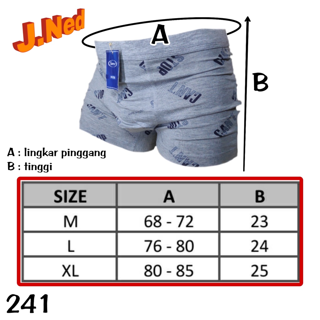 J241D HARGA 1BOX ISI 2 PCS BOXER PRIA SOREX MOTIF SIZE M - XL