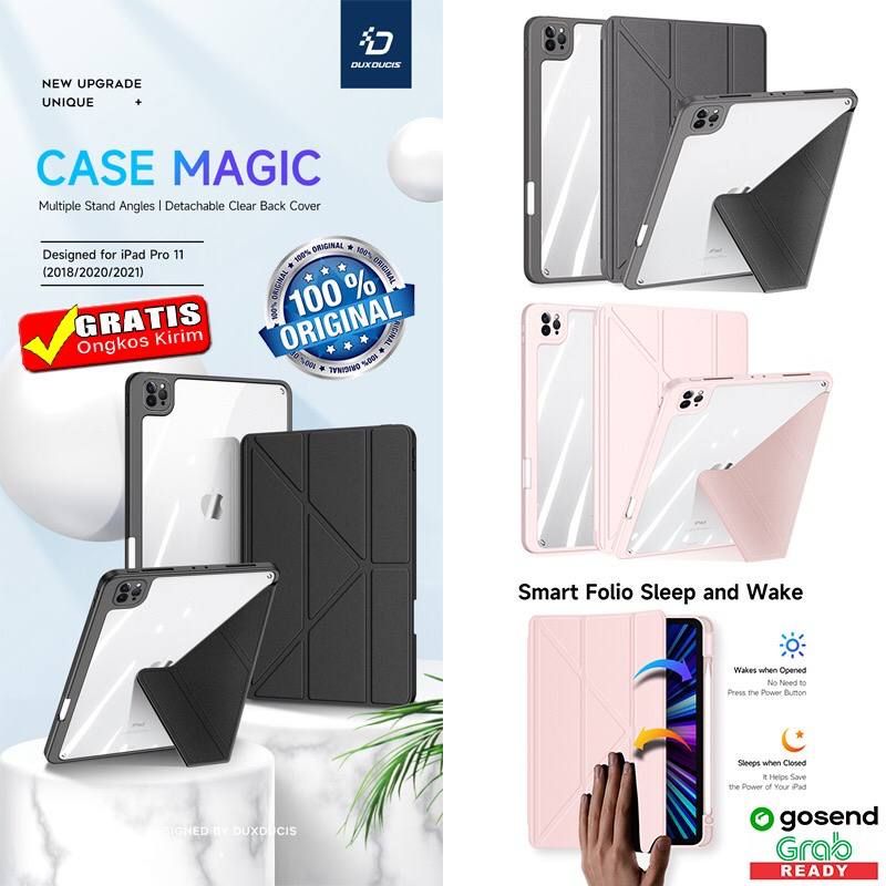 Case iPad Pro M2 2022 / M1 2021 / 2020 / 2018 11 12.9 inch Dux Ducis MAGI Series Flip Cover Casing