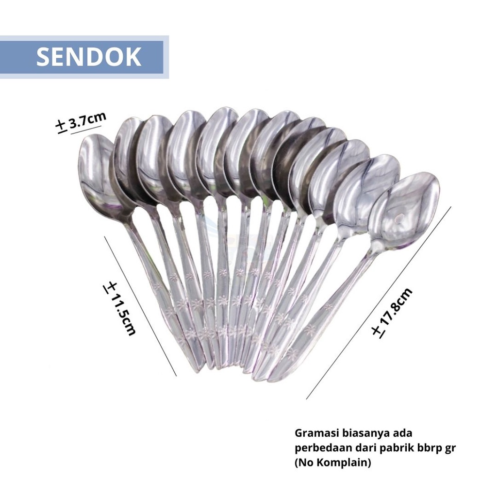 [1PACK 12PCS] Sendok Makan Stainless 30GR / Garpu Makan 30GR / Sendok Set Stainless Steel 30GR