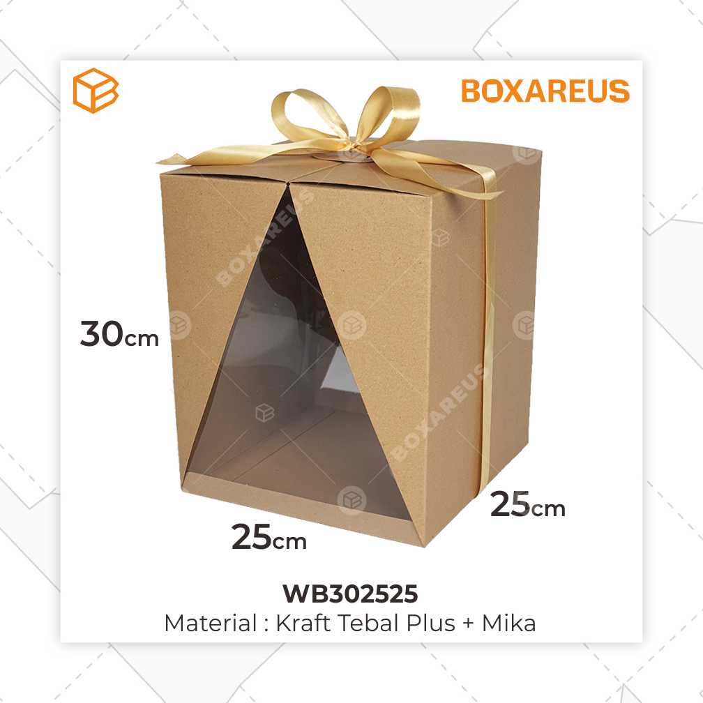 Dus Kue Tinggi Tall Cake Box Mika 25 x 25 x 30cm Kotak | WB302525