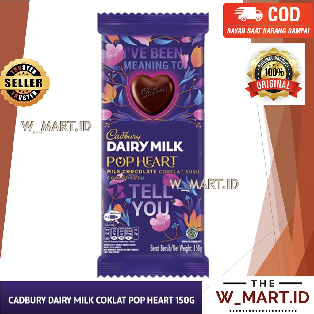 

CADBURY DAIRY MILK COKLAT POP HEART VALENTINE 150 GR