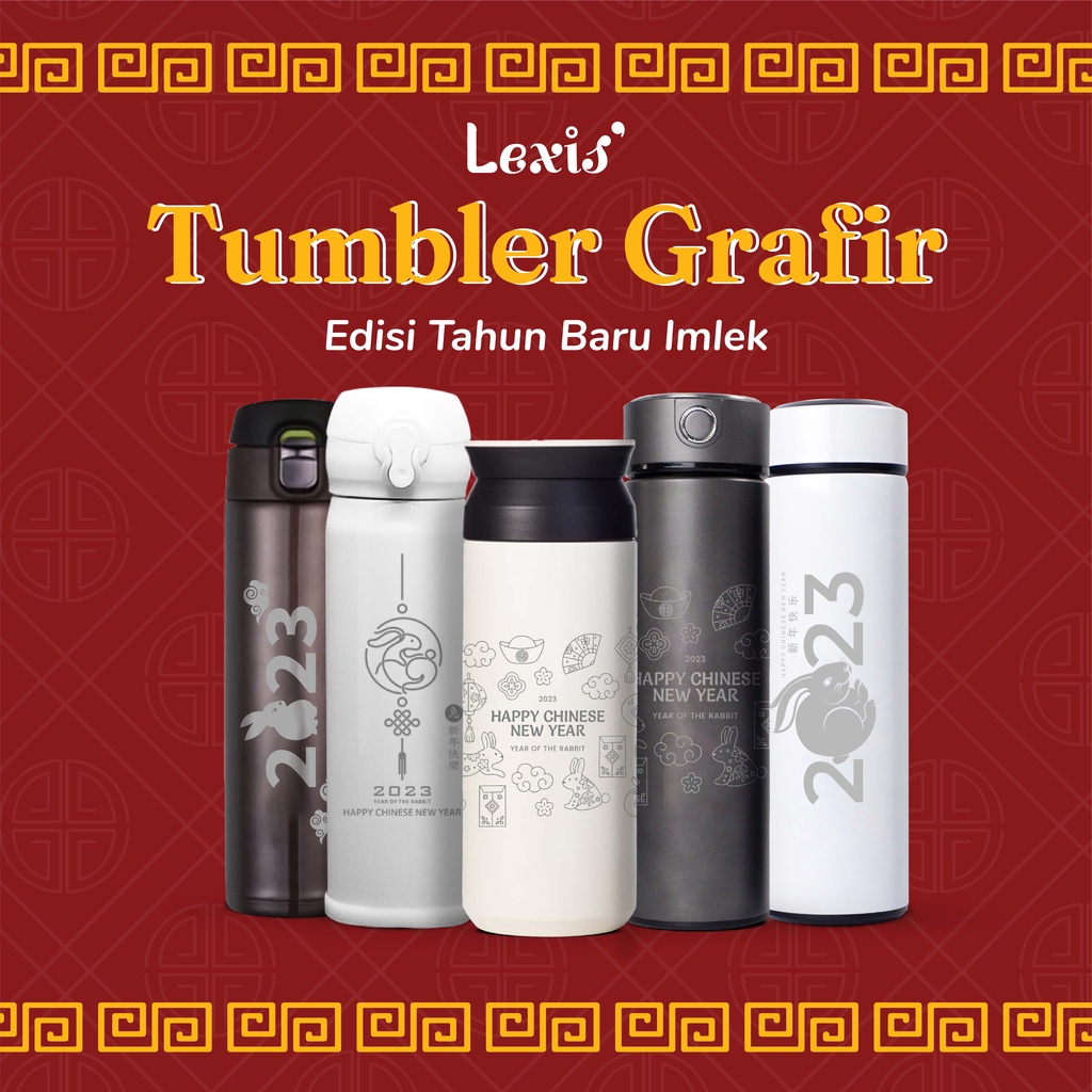 TUMBLER LASER GRAFIR MOTIF SPESIAL Edisi Imlek Chinese New Year Termos Chinese New Year CNY 2023 Tah