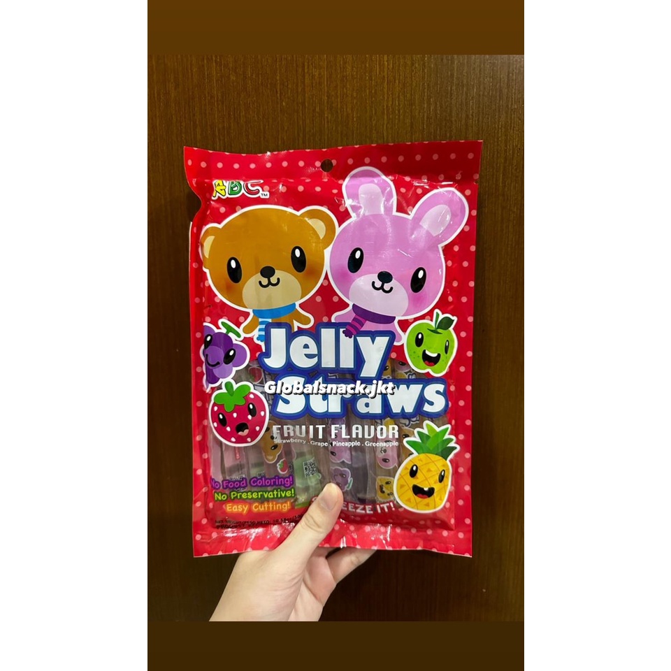 

ABC JELLY STRAWS FRUIT STRAWBERRY GRAPE PINEAPPLE GREENAPPLE