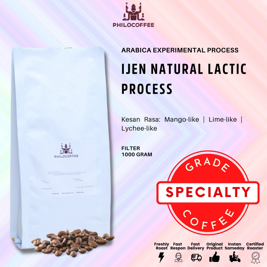 

Biji Kopi Arabika Ijen Natural Lactic Process 1Kg Ijen Lestari