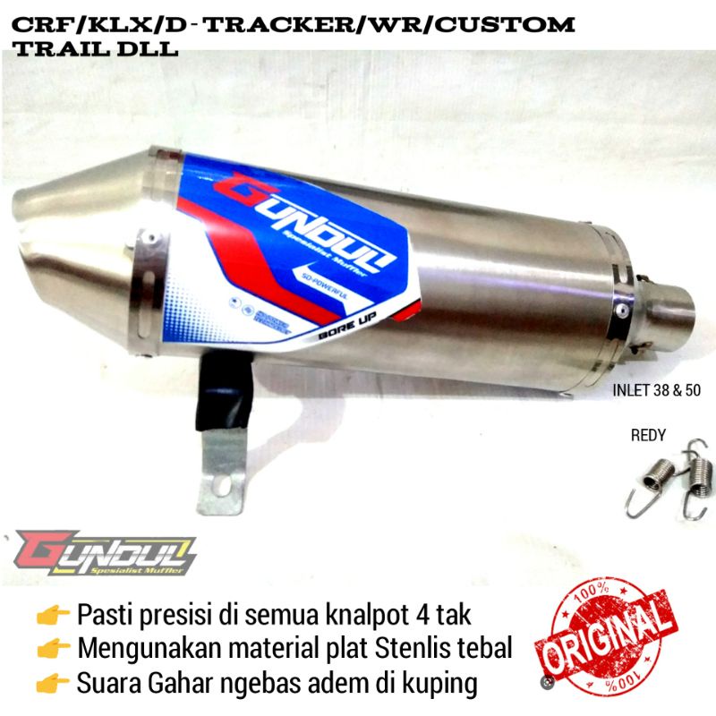 selincer knalpot racing klx wr crf trail custom slincer suara ngebas adem original