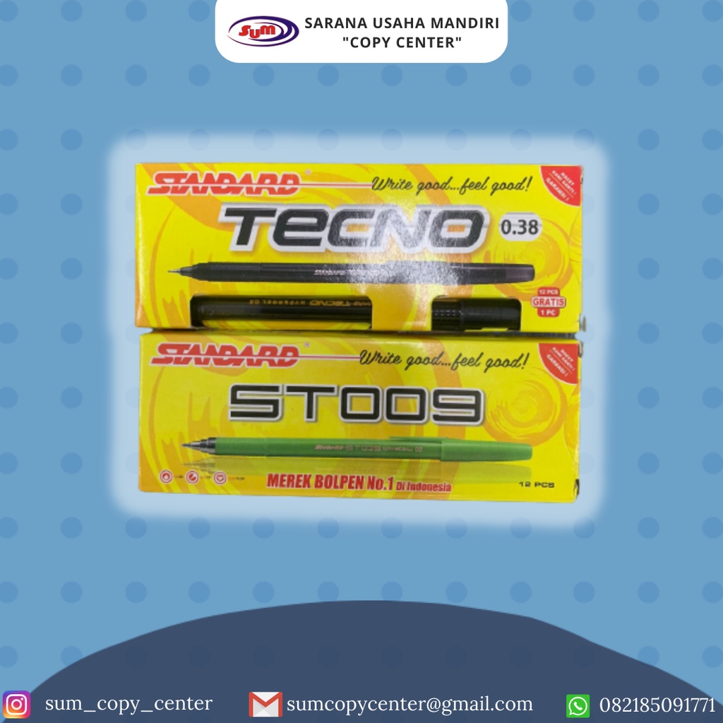 

Ballpoint Pena Standard Tecno / ST009 Warna Hitam