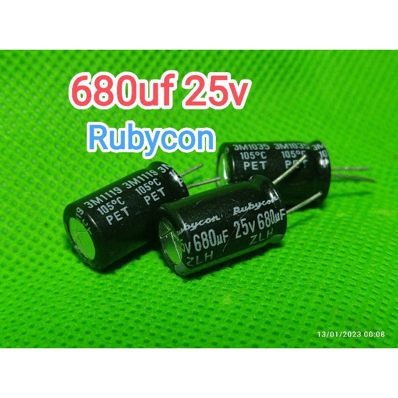 Condensatore Elettrolitico 680uF 6,3V -55/+105°C Radiale +/-20% 10 X 12.5mm