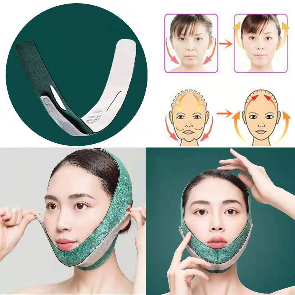 Ultra-thin Belt Strap Face Lift Up Belt Penghilang Double Chin Perban Pengangkat Wajah Ultra Tipis V-Shape Face Contouring Alat Pijat Wajah