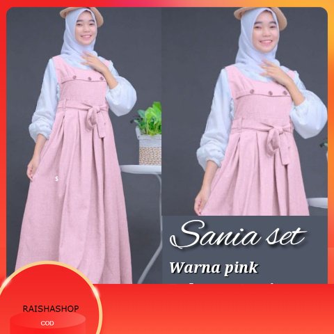 Baju Gamis Dress Wanita Cewek Dewasa Remaja Anak Muslim Busui Kekinian Modern Simple Elegan Mewah Ko