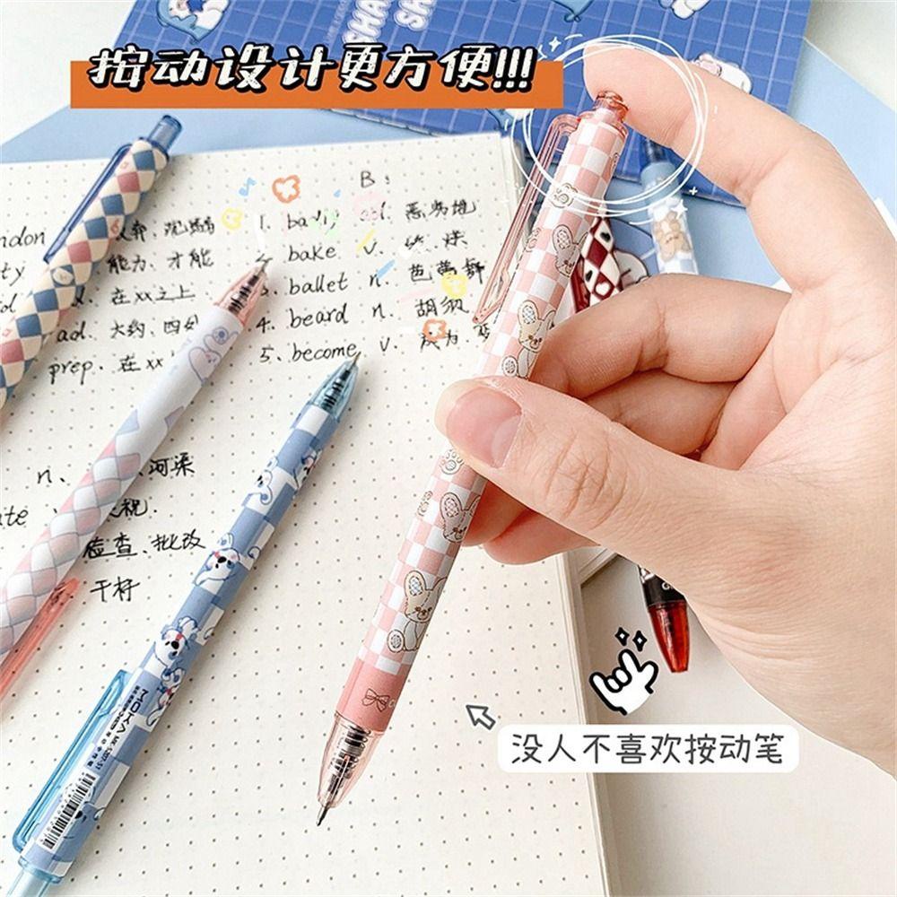 AUGUSTINA Gel Pens Aksesoris Kantor Alat Tulis Tanda Tangan Pen Menulis Siswa 0.5mm Pena Netral