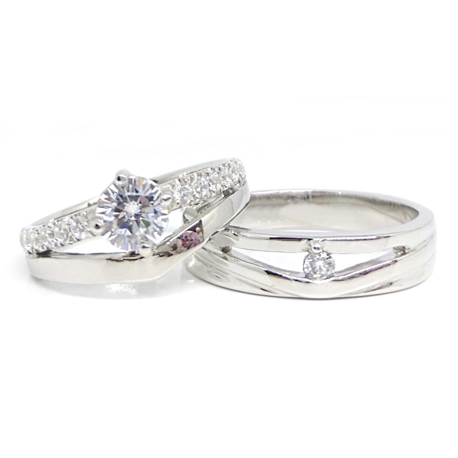 Cincin Tunangan Couple Perak Asli Gratis Ukir Nama A194