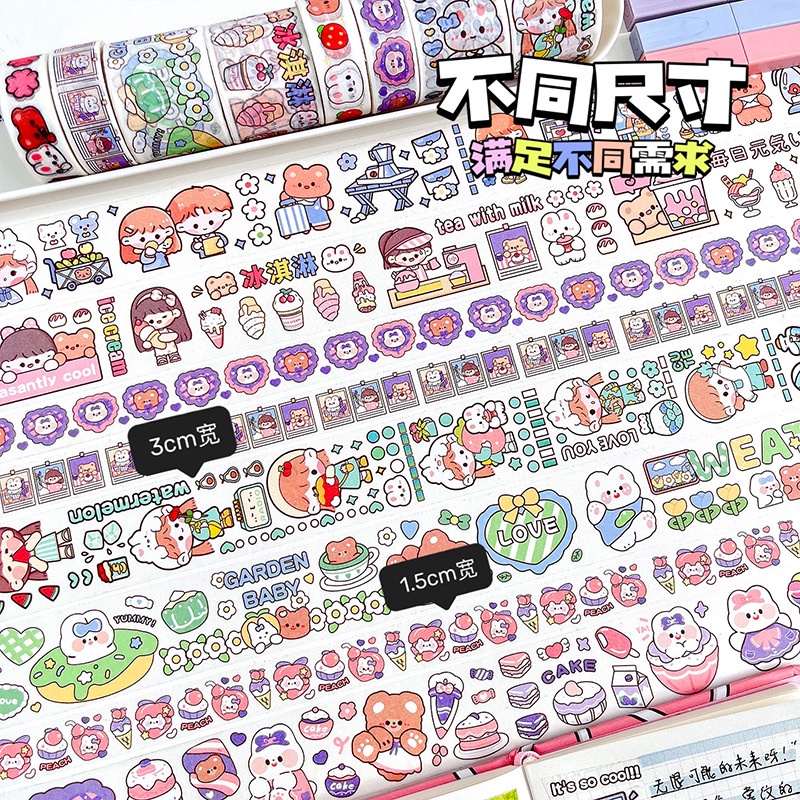 

Washi Tape Sticker Tape Karakter Perempuan Momo Chan Lucu 2 Meter