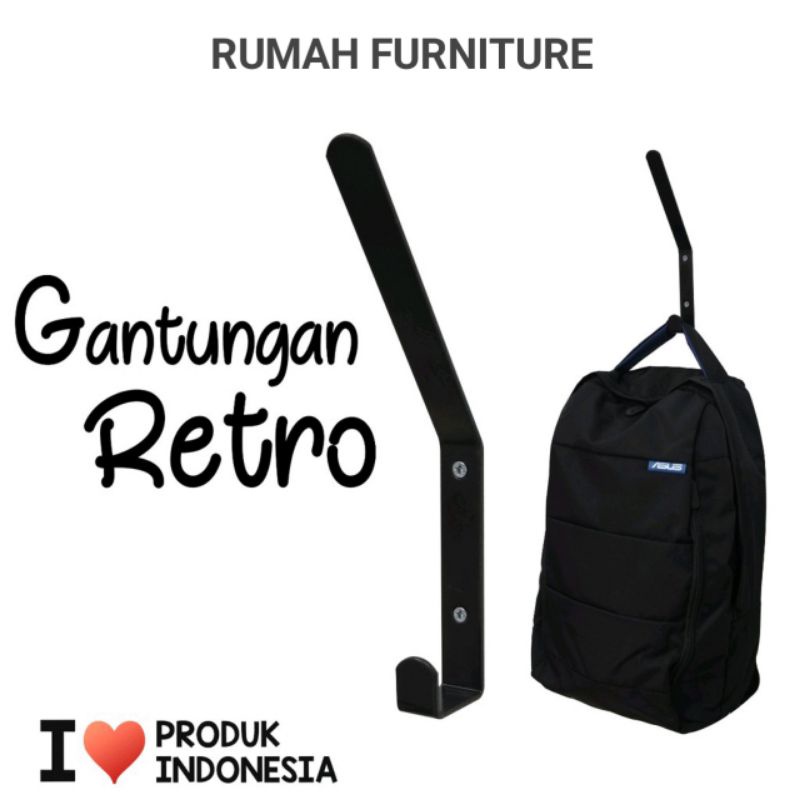 Gantungan Tas/Cantolan Tas Baju/Gantungan Helm Dinding/Gantungan Tas
