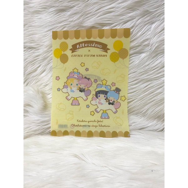 

Little Twin Star Map Plastik File Clear Holder Organizer Sanrio Original