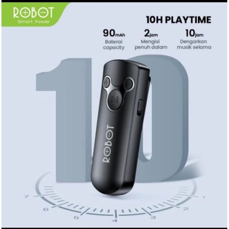 Robot RS10 Bluetooth Receiver 5.0 - Robot Bluetooth Audio Receiver Aux Original