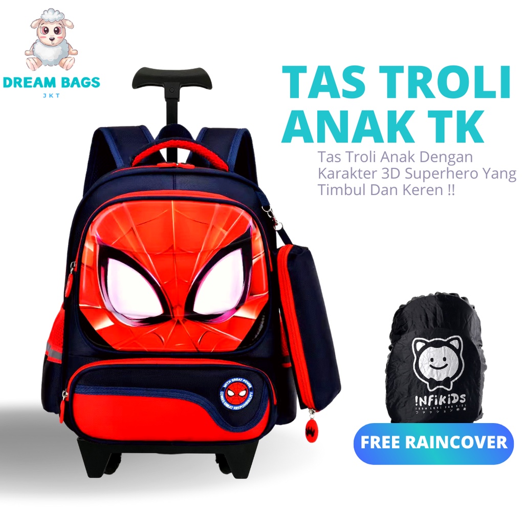 Tas TROLI Timbul Anak Laki Laki TK/PAUD Import