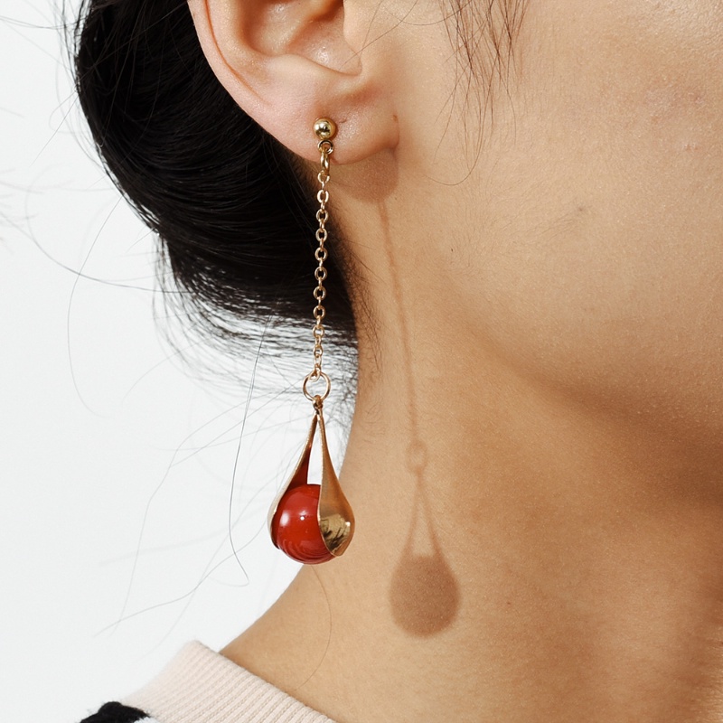 Anting Shell Pecah Bulat/Wanita Desain Perhiasan Fashion Korea Anting Pribadi