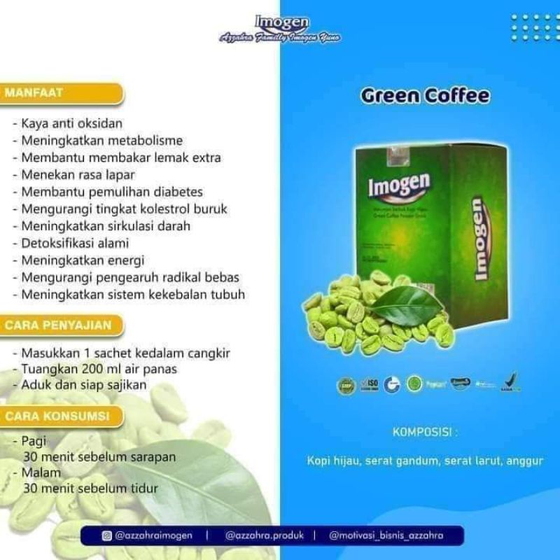 

Imogen Green Coffee khusus Diet Ekstra