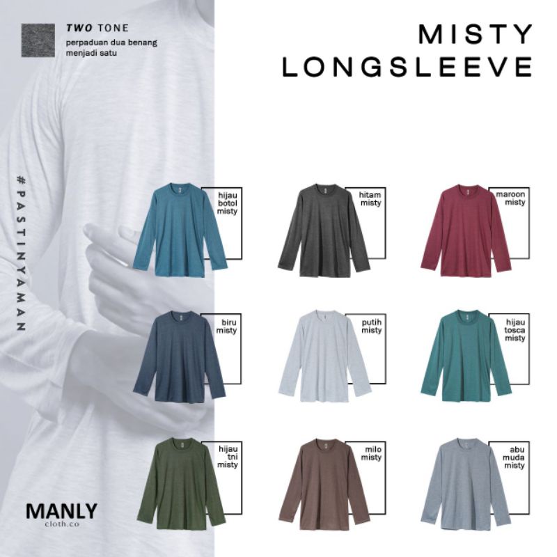 KAOS POLOS LENGAN PANJANG MISTY SERIES