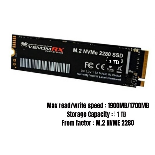 SSD VENOMRX VRX M2 2280 NVMe 1TB