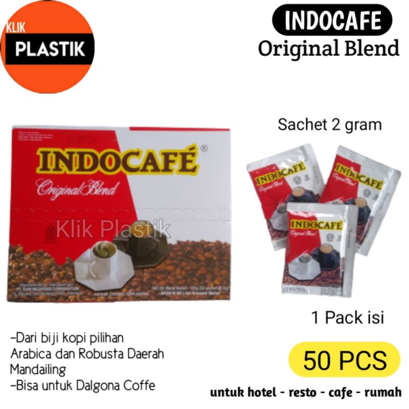 

Indocafe original blend (50 sachet) kopi hotel cafe dalgona coffee