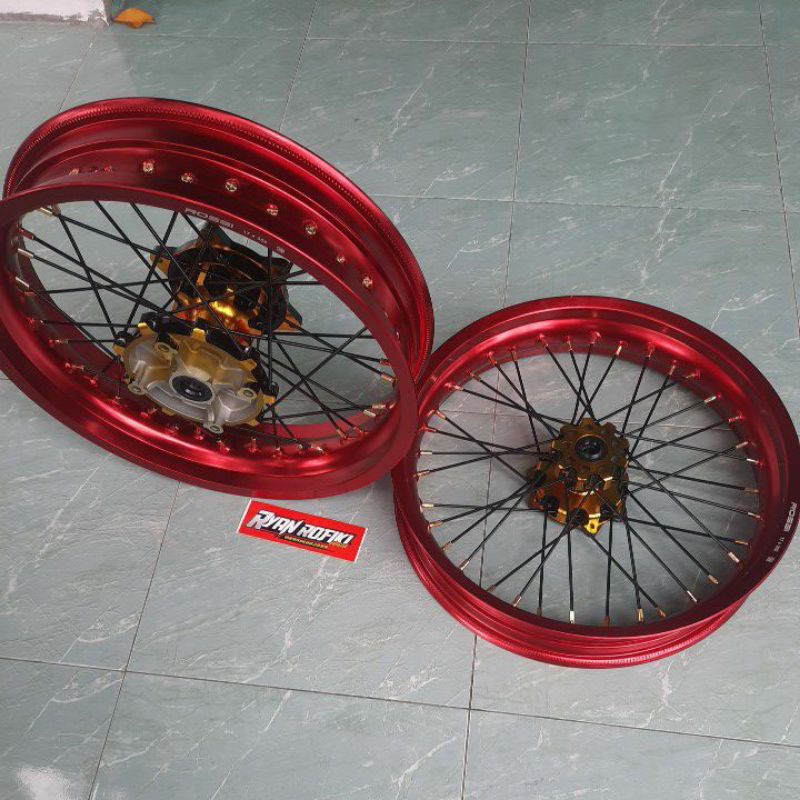 Pelek velg supermoto honda CRF paket tanpa ban