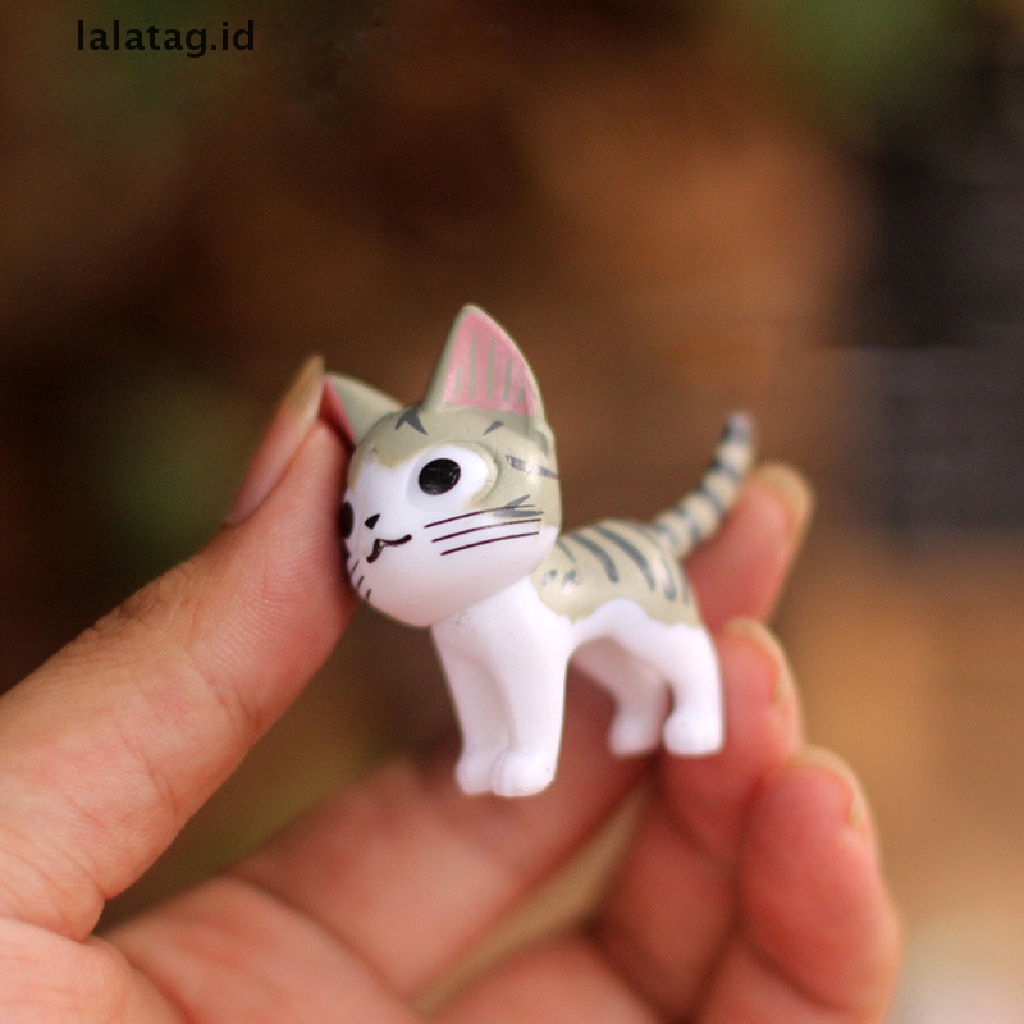 [lalatag] Mainan Patung Miniatur Kucing Keju Model Cantik Lucu Mainan Anak 4cm PVC [ID]