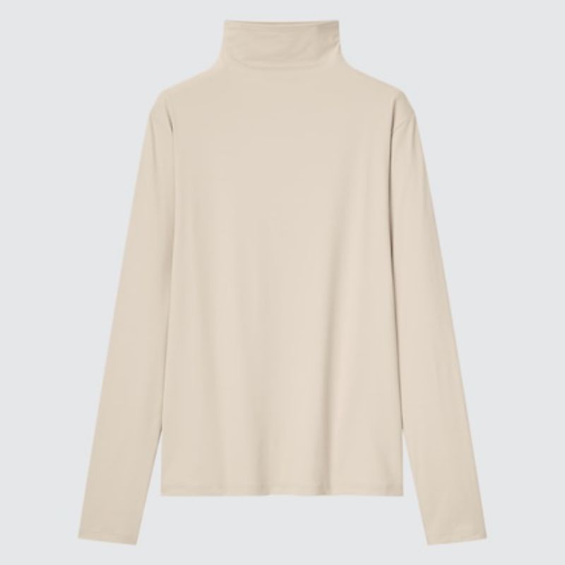 UNIQLO Inner Manset Airism Tshirt Proteksi Sinar UV Protection Kerah Tinggi Turtle Neck / Kerah Bula