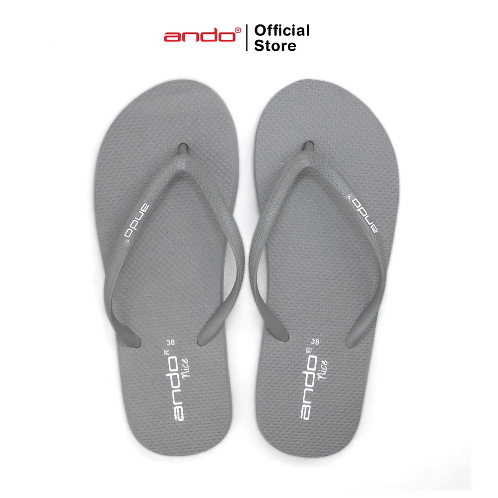 Ando Official Sandal Jepit Nice Wanita Dewasa - Abu Tua