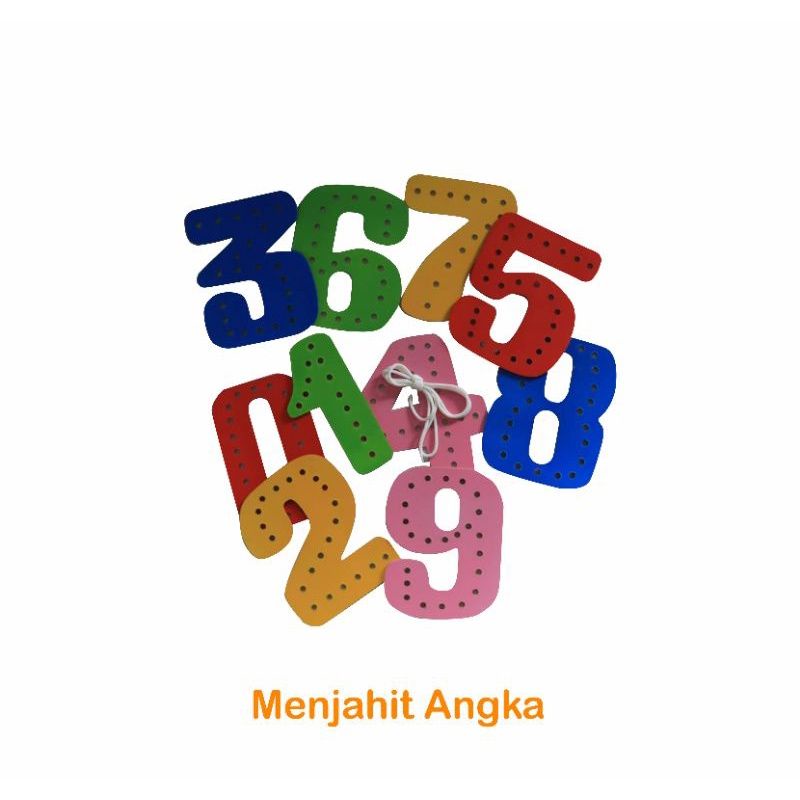 Mainan ape paud tk Menjahit Angka