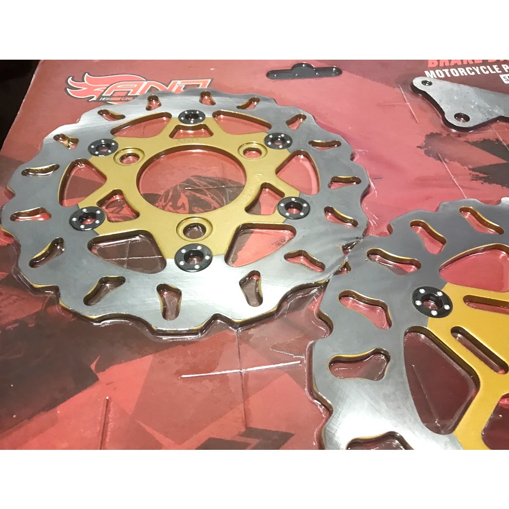 PIRINGAN FU SET DEPAN BELAKANG UKURAN 220MM DEPAN KHUSUS PAKAI TROMOL ZOX FU SMASH SHOGUN DLL