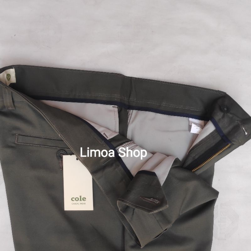 Celana Chino COLE Hijau Olive Slimfit CL 25