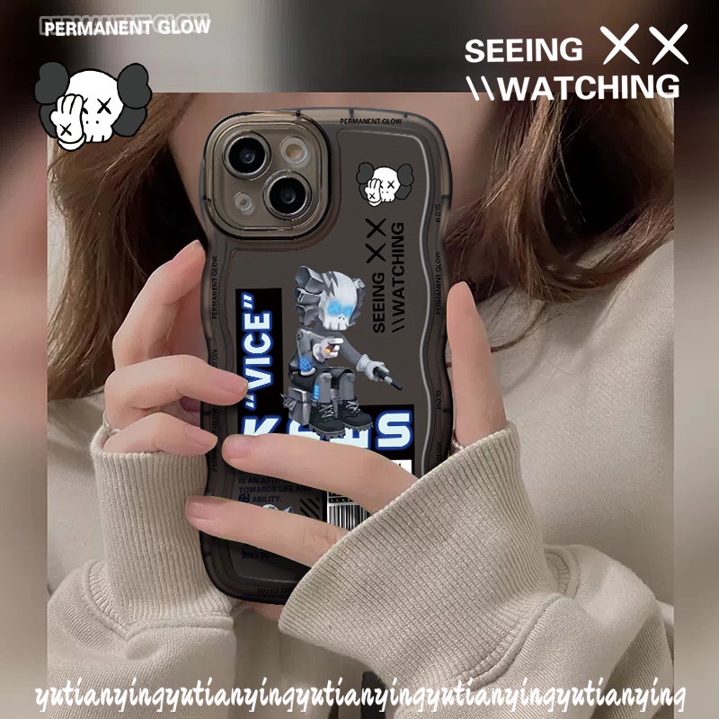 Casing Kaws Beruang Violent Kartun Trendi Untuk Samsung A04s A12 A04 A32 A50 A50s A21s A53 A52 A13 A23 A22 A52s A03s A04E A11 A33 A02s A31 A30s A20 A51 M22 Lembut TPU Penutup Tepi Bergelombang