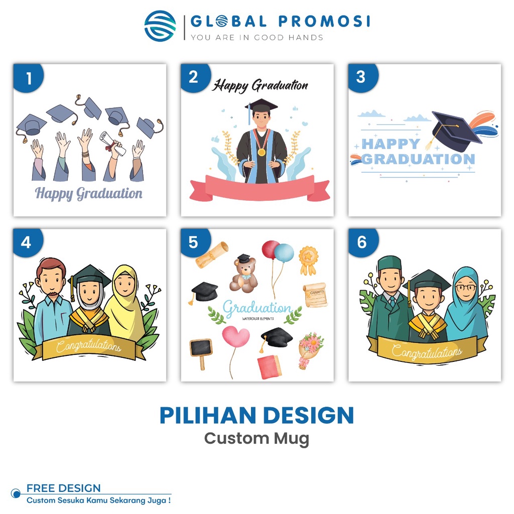 Souvenir Mug Standard Custom Satuan/Grosir Khusus Pengiriman Instan/Gojek