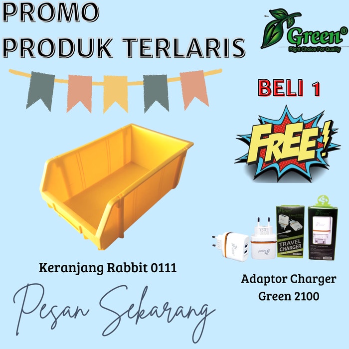 KERANJANG SUSUN / JOLLY BOX RABBIT 0111/KOTAK SPAREPART RABBIT 0111
