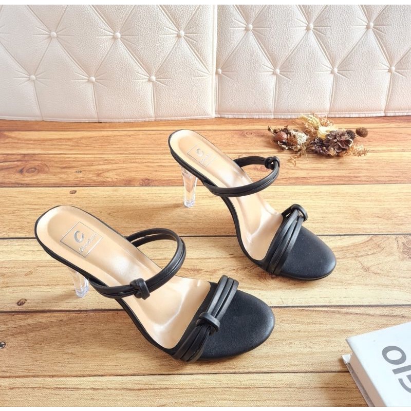 ABBUSHOES RY 24 sendal hak tinggi kaca valessa 9cm