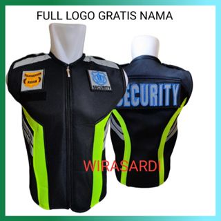 Rompi Security/Satpam Bahan Double Mesh Variasi Garis Line Hijau Dan Hitam Terbaru/Rompi Security/Rompi Satpam