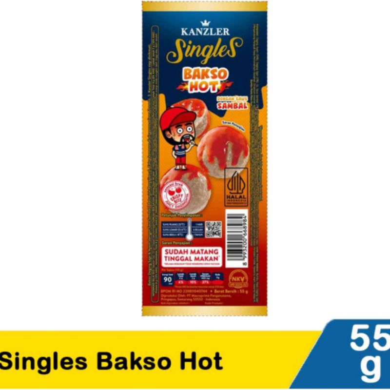 KANZLER SINGLES BAKSO HOT |KEJU|ORIGINAL 48g