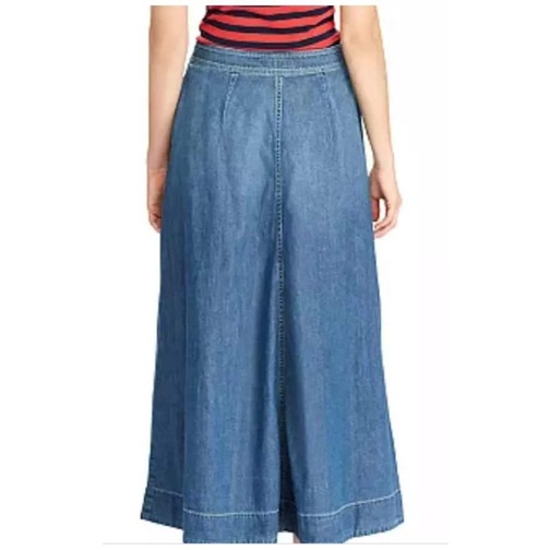 Rok Maxi Denim Fuul Kancing/ Rok Line