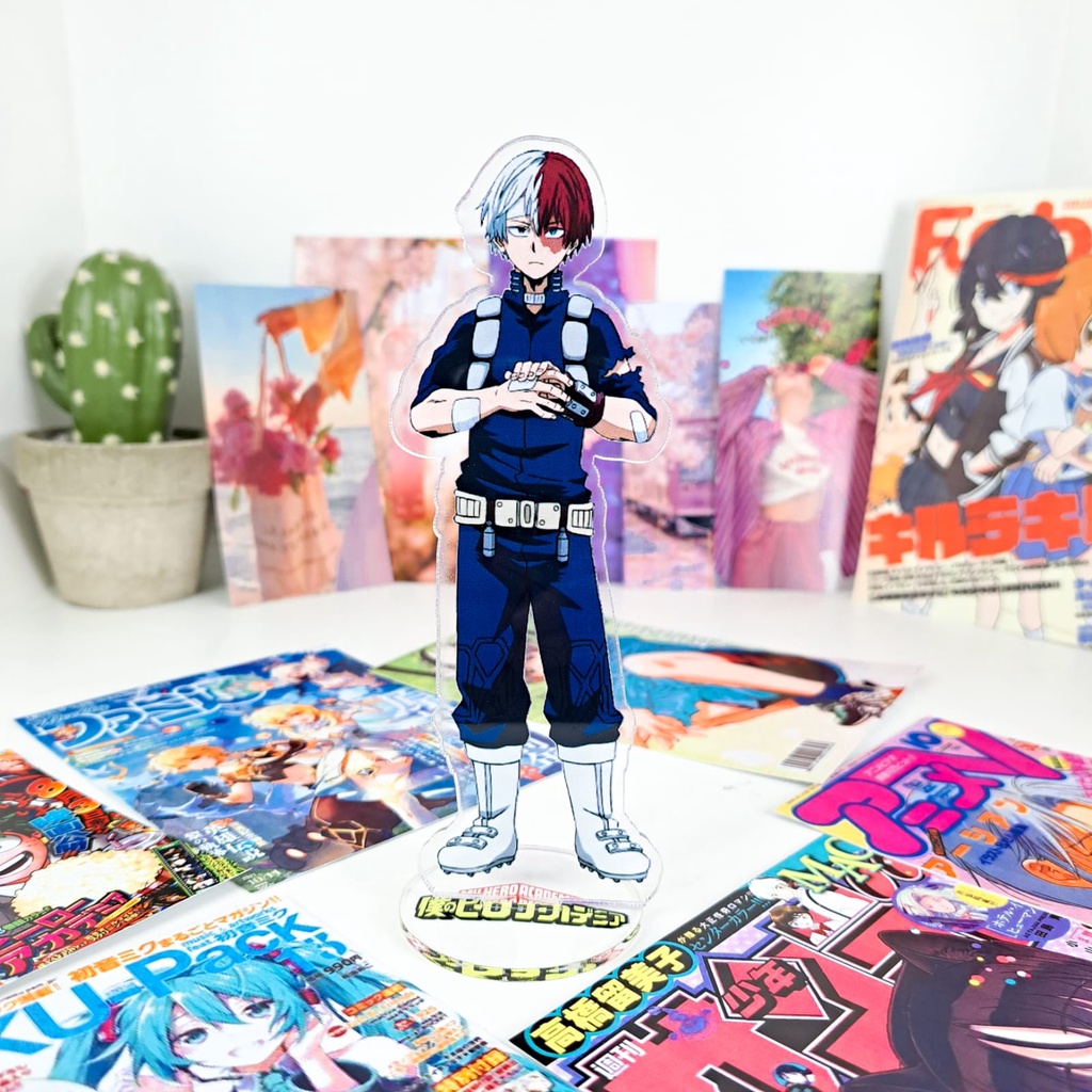 Standee Acrylic Anime Boku No Hero My Hero Academia Todoroki Bakugo Midoriya Figur Akirlik Dekorasi 