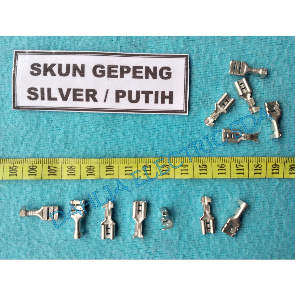 SKUN GEPENG SILVER/PUTIH