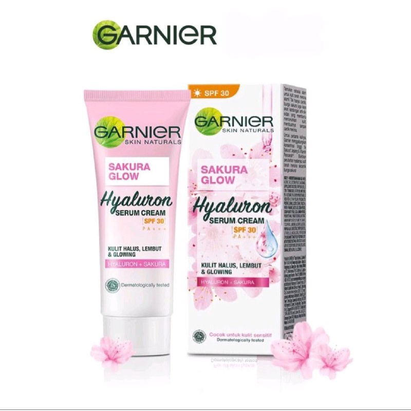 GARNIER DAY CREAM SAKURA GLOW SERUM CREAM - SERUM WAJAH GARNIER