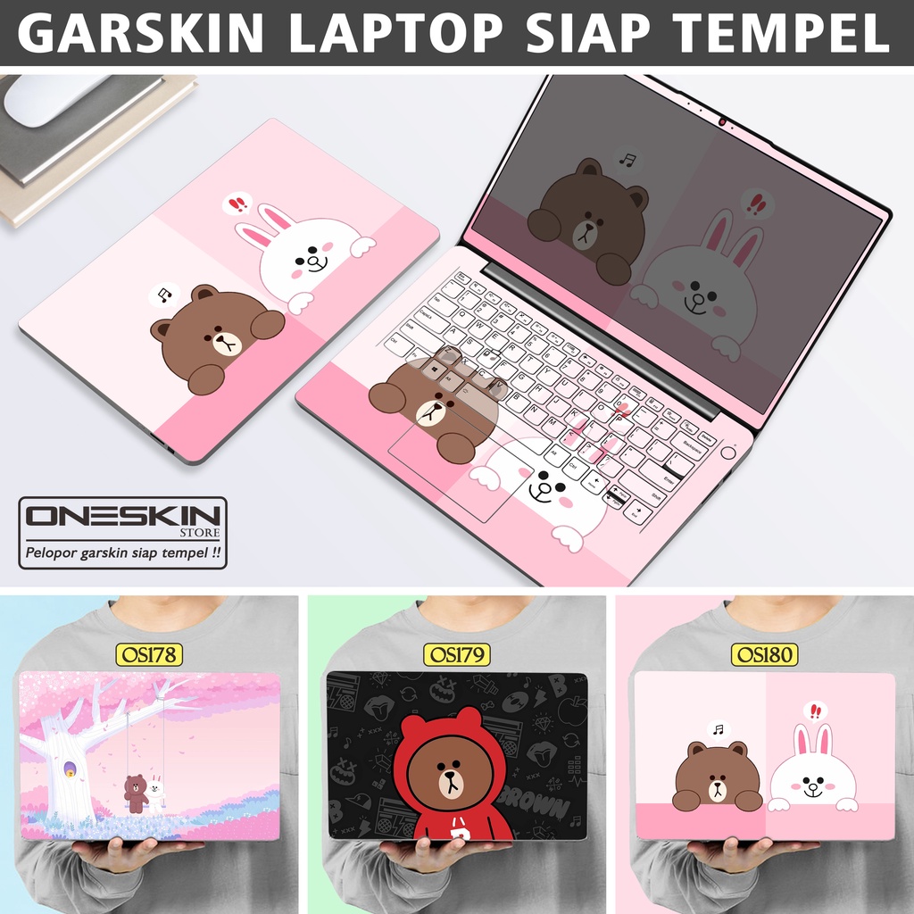 Garskin Sticker Laptop Protector Macbook Full Body Bottom Bezel Palmrest Skin Brown Bear