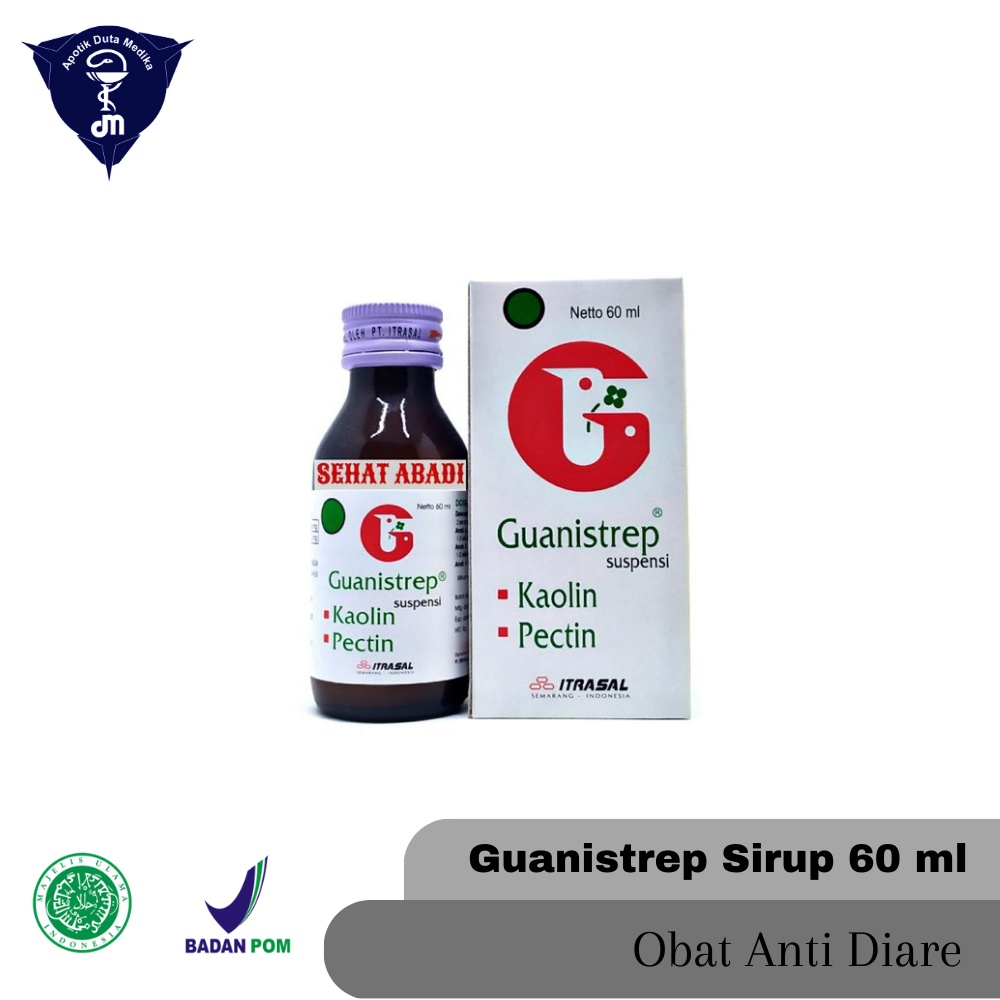 GUANISTREP SIRUP 60 ML - UNTUK DIARE/OBAT MENCRET/OBAT DIARE